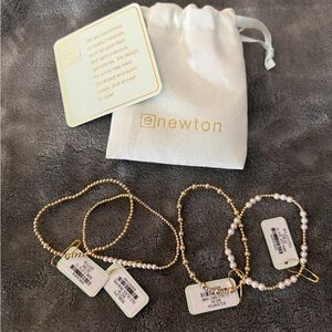 Newton Elegant Gold and Silver Bracelet Trio